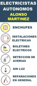 electricistas Alonso Martinez baratos